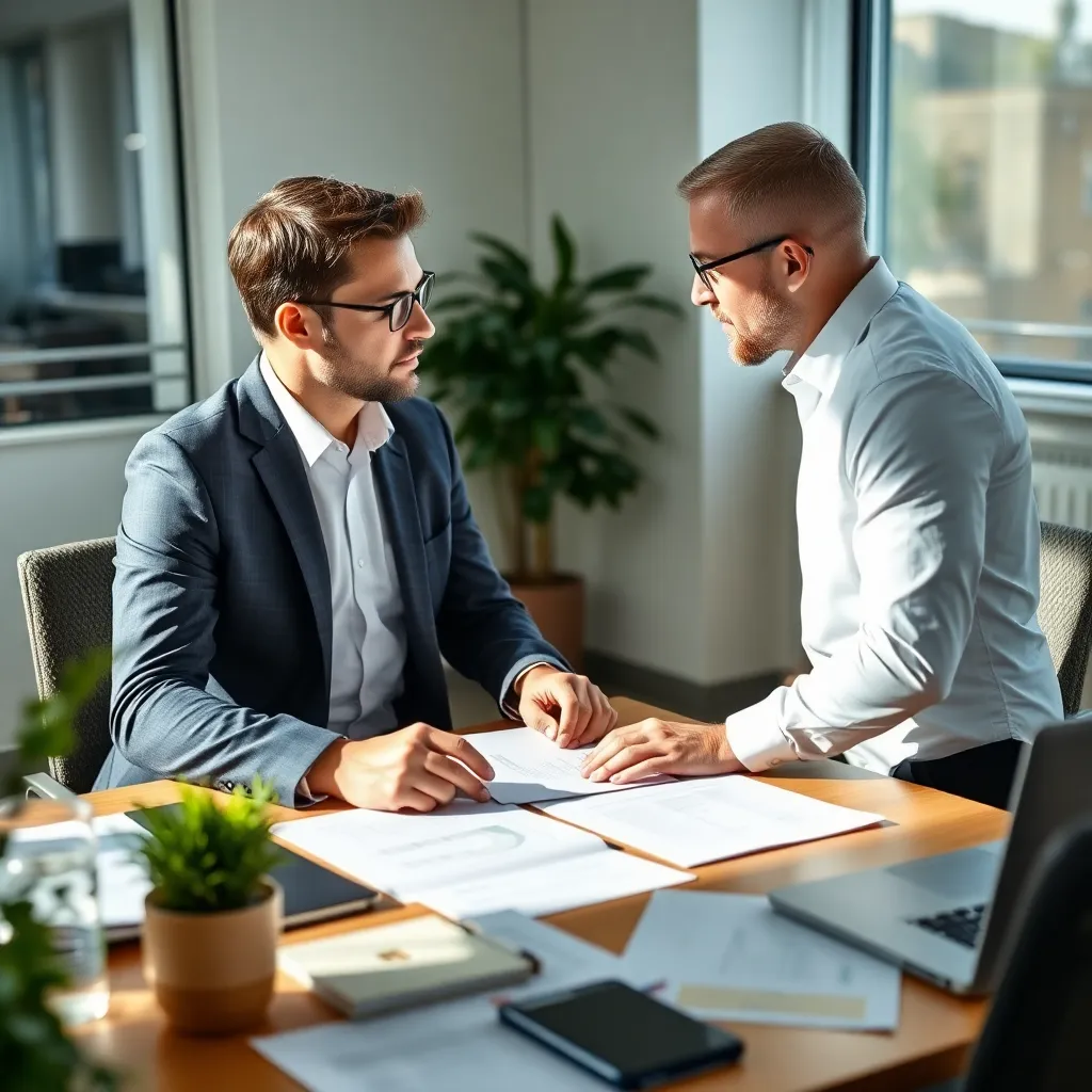 Financieel adviseur bespreekt liquiditeitsplanning met klant