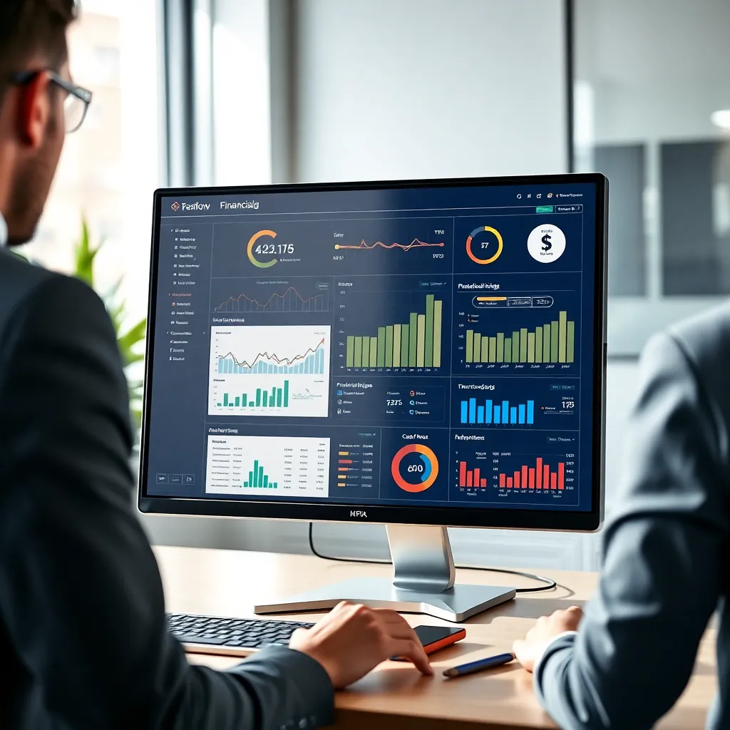 Professioneel cashflow dashboard met financiële indicatoren